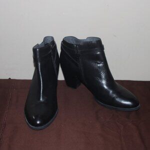EC LADIES VIONIC "UPTON" ANKLE BOOTS - SOFT BLACK LEATHER - 10